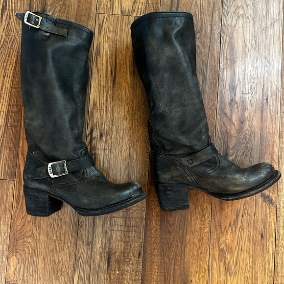 Frye Boots Vera slouch grey size 10 - Picture 4 of 5